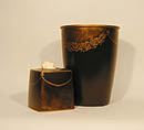 Medium Round Tole Wastebasket and Tissue Round
